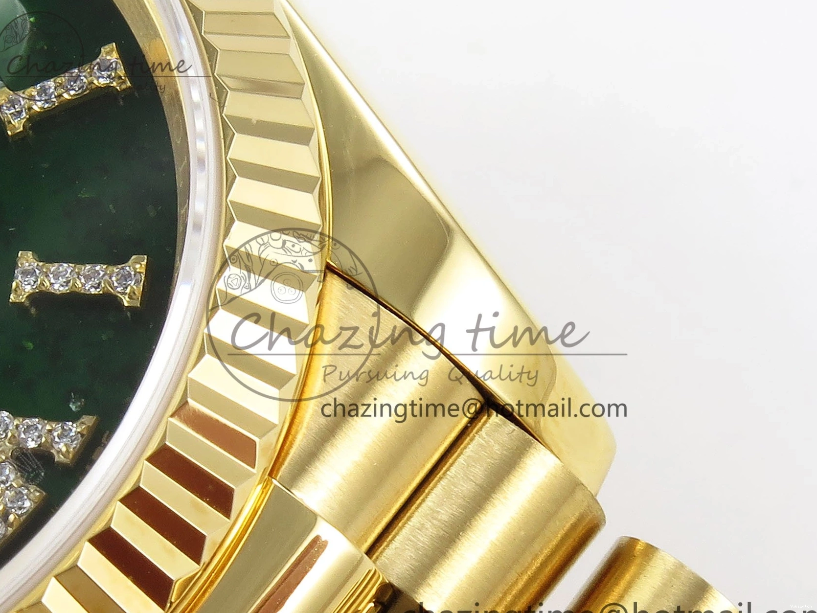 Dial 36 Green Edition YG Bracelet RAF YG Best on A2836 1:1 Date Stone Day Roman 0215